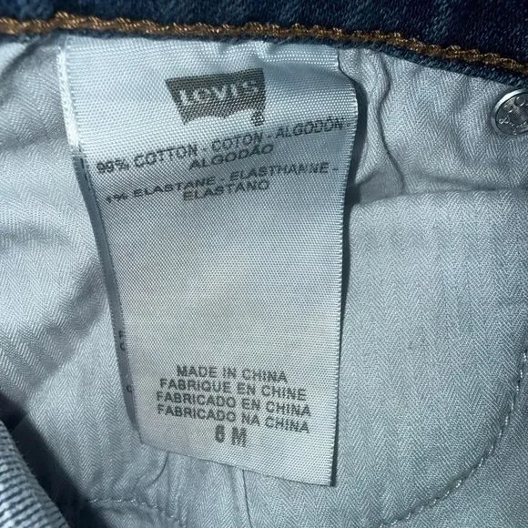 LEVI'S Flared Navy Jeans, Size 6 - Picture 5 of 5